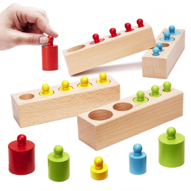 Houten Montessori kleurig balansblok