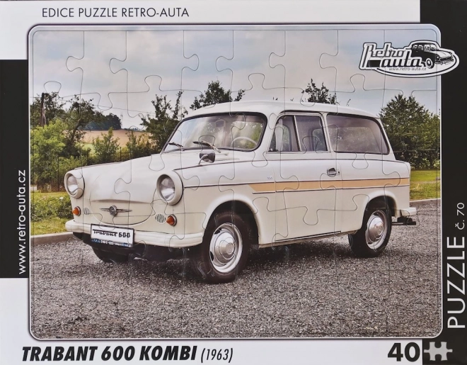 RETRO-AUTO Puzzel nr.70 Trabant 600 Kombi (1963) 40 stukjes