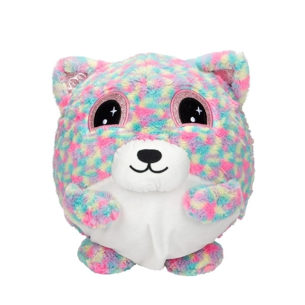 Opblaasbare pluche bal met diertje 30 cm