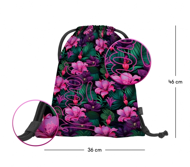 Zak PARADISE met bloemenpatroon