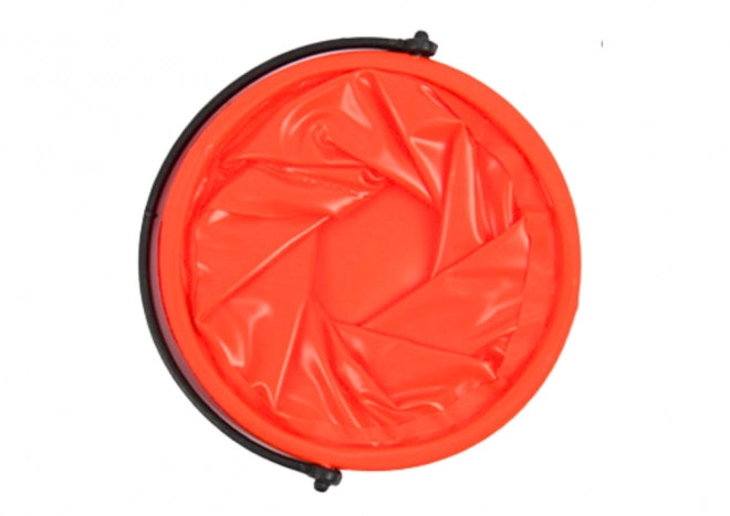 Opvouwbare multifunctionele emmer PVC oranje