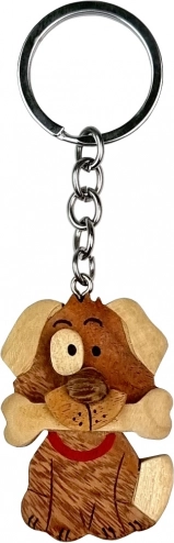 Houten sleutelhanger Hond met bot van 2Kids Toys