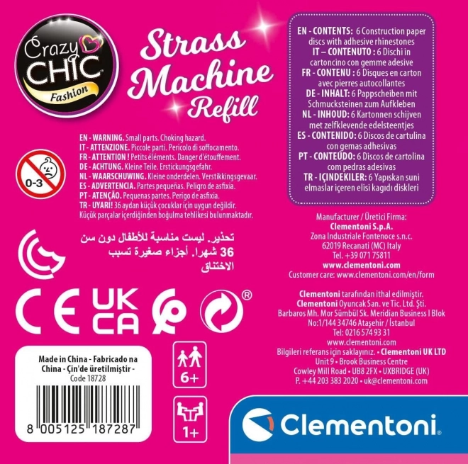 Clementoni Crazy Chic vervangende set strassstenen 90 stuks
