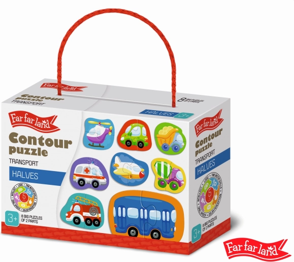 Contourpuzzel vervoer 8 afbeeldingen – FAR FAR LAND