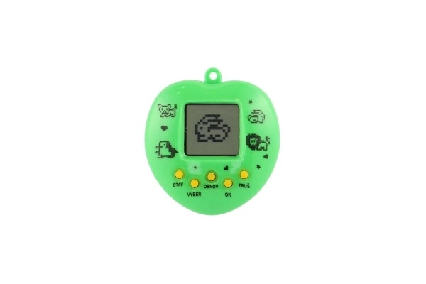 Elektronisch dierenhangertje met koord van kunststof 5x6cm op batterij. Assortiment kleuren 10,5x15x2cm