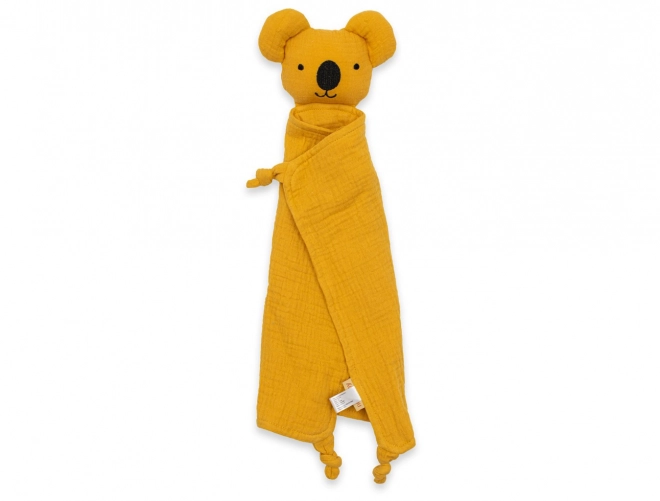 Tutteldoekje mousseline New Baby Koala mosterdgeel