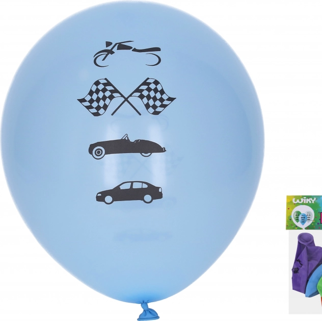 Opblaasbare ballonnen 30 cm Auto’s – set van 5 stuks