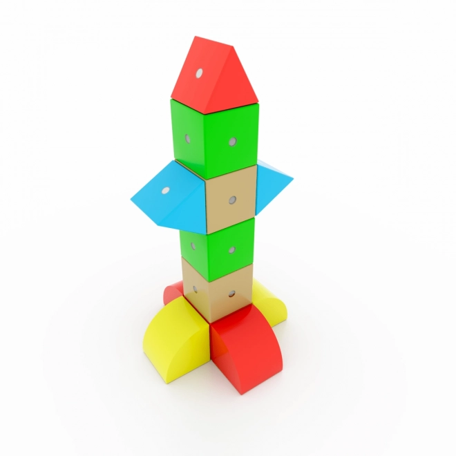 Houten magnetische blokken WABI 40 stuks
