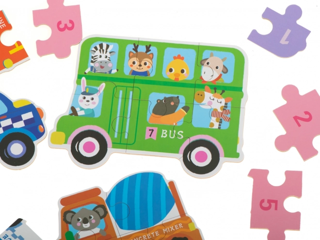 Puzzel in blikje - autootjes