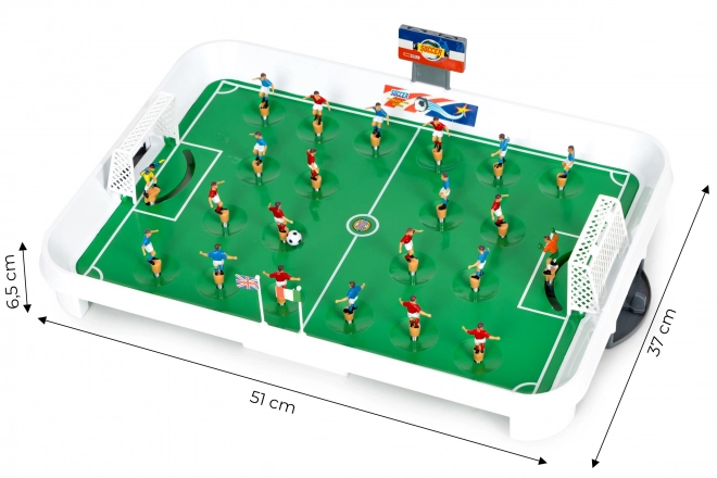 Mini voetbaltafel op veren voor 22 spelers