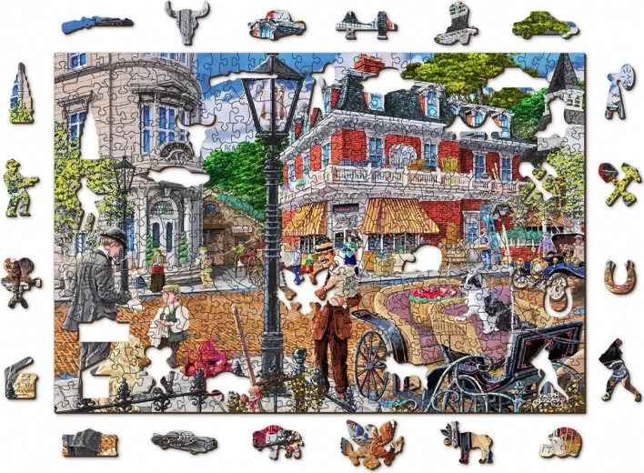 Indrukwekkend motief van een historische hoofdstraat