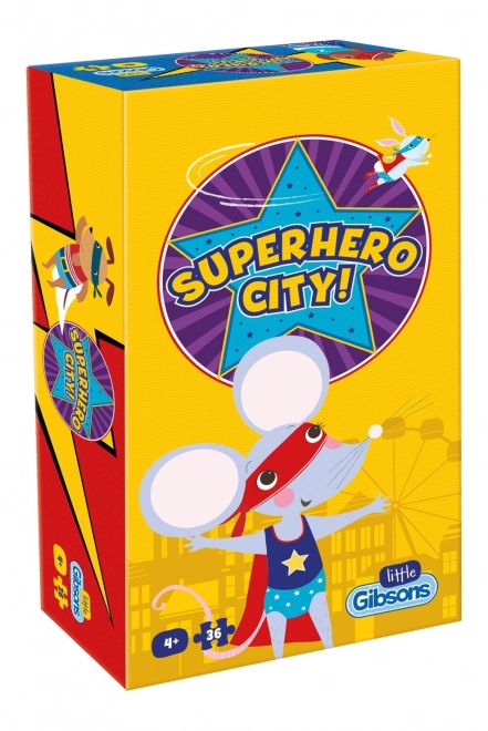 Kinderenpuzzel Superheldenstad 36 stukjes