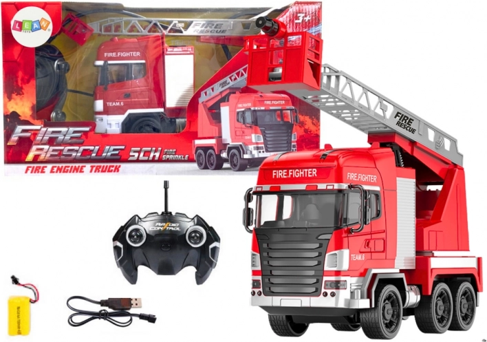 Brandweerauto met arm Afstandsbediening RC sproeier verlichting