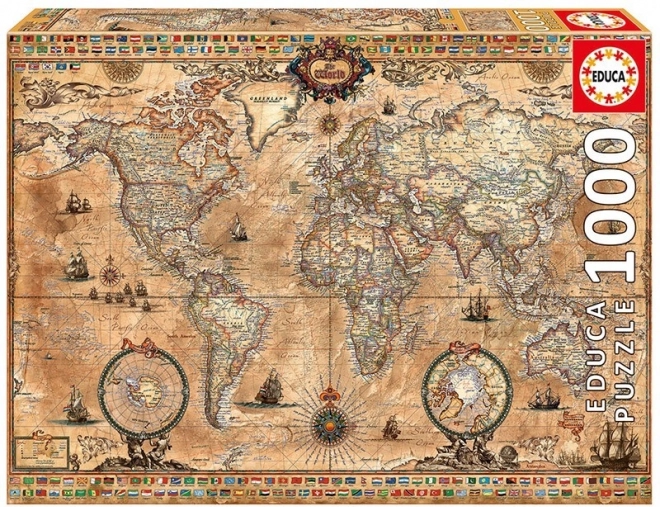Puzzel 1000 stukjes, Antieke kaart