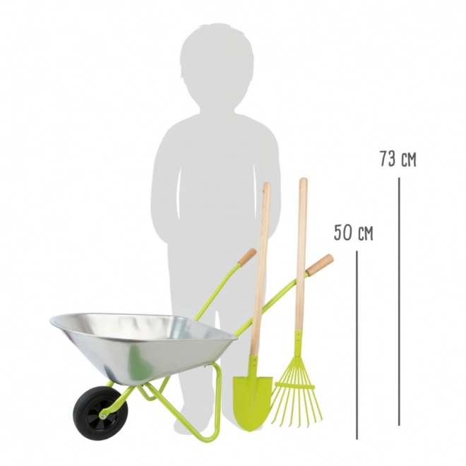 Small Foot kinder tuingereedschapsset kruiwagen met gereedschap
