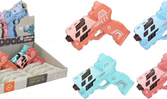 Kinderpistool met licht- en geluidseffecten en projectie (12 cm)