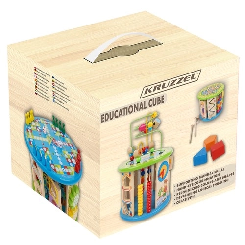 Houten blok met spelletjes voor kinderen