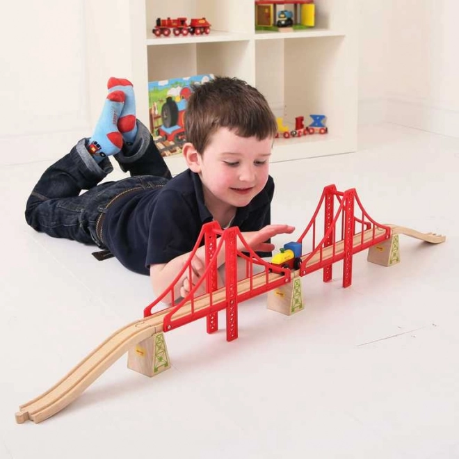 Bigjigs Rail dubbele houten spoorbrug