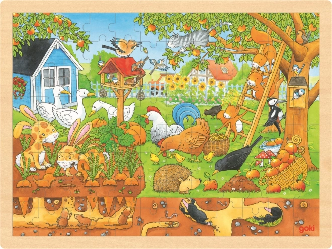 Goki houten puzzel Hoekjes van onze tuin 96 stukjes