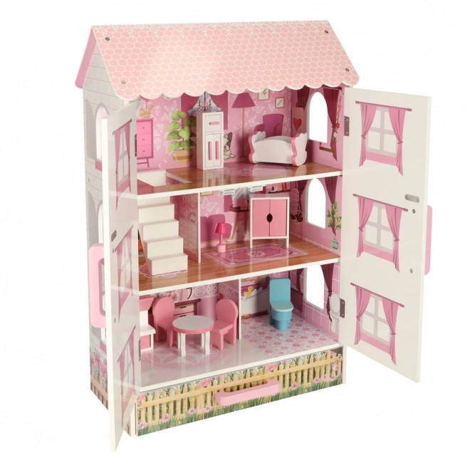 Houten poppenhuis Lulilo Papilio roze 80cm