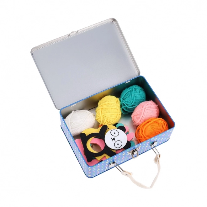 Petit Collage Creatieve Koffer met Pompon Dieren