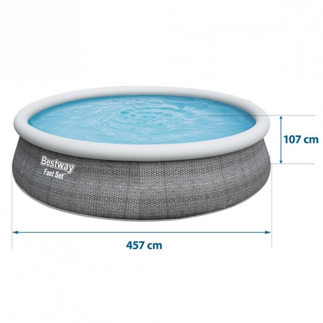 Opblaasbaar zwembad Bestway Fast Set 457 x 107 cm