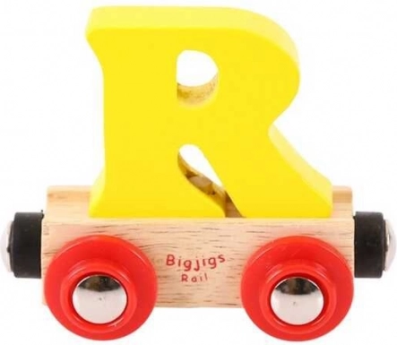 Bigjigs Rail wagon voor houten treinbaan letter R