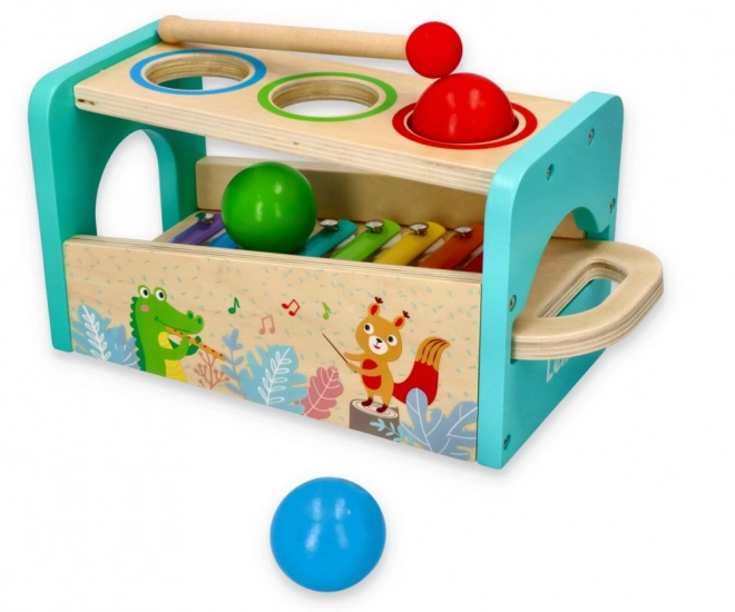 Lelin houten hamerbank met xylofoon