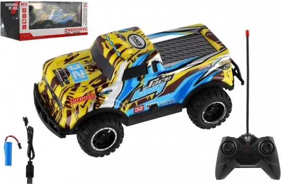 RC terrein-pick-up 27 MHz 17 cm met oplaadbare accupack