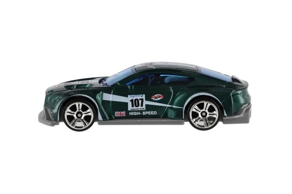 Auto race 6 stuks metaal/plastic 8cm vrije loop in doosje 10,5x27x4cm