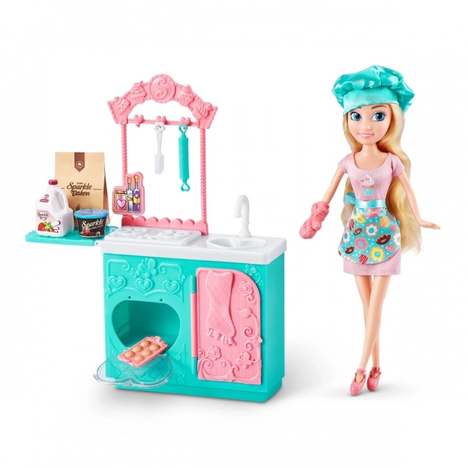 Bakset Sparkle Girlz met pop 27 cm