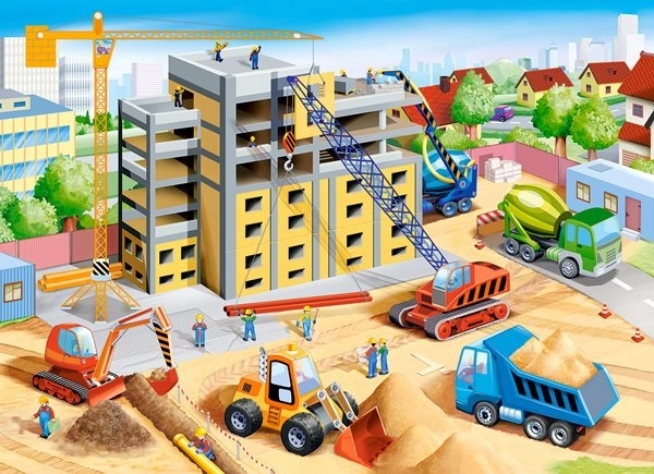Puzzel Grote Bouwplaats 70 Stukken