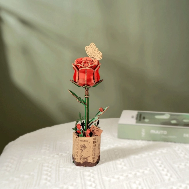 3D houten puzzel Rode Roos