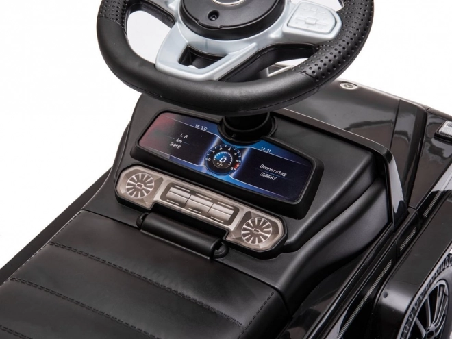 Loopauto Mercedes G-Klasse zwart met claxon en motorgeluid