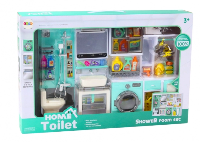 Badkamer Speelset 4in1 Douche Toilet Wasmachine Accessoires