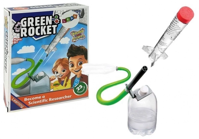 DIY educatieve raket op gecomprimeerde lucht