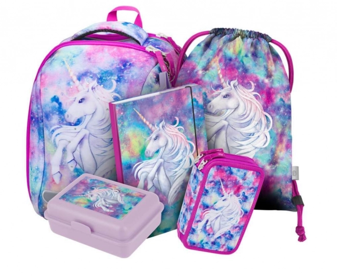 BAAGL SET 5 Shelly Eenhoorn: boekentas, etui, zak, mappen, doos