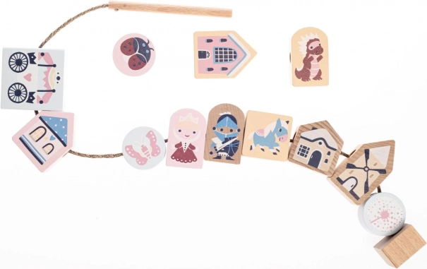 Cubika Pastel rijgverhaal – houten rijgset