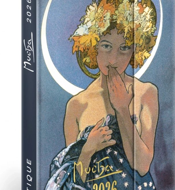 Wekelijkse magnetische agenda Alfons Mucha 2026