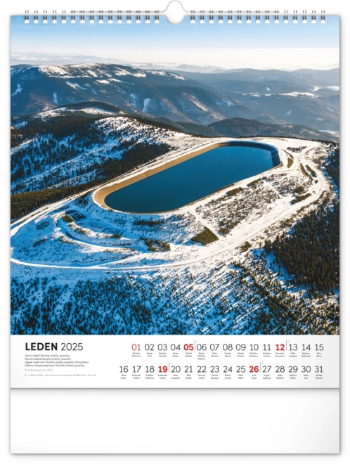 NOTIQUE Muurkalender Tsjechië 2025, 30 x 34 cm
