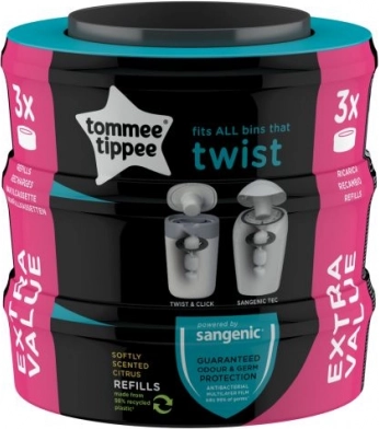 Sangenic Vervangcassette Twist universeel, 3 stuks