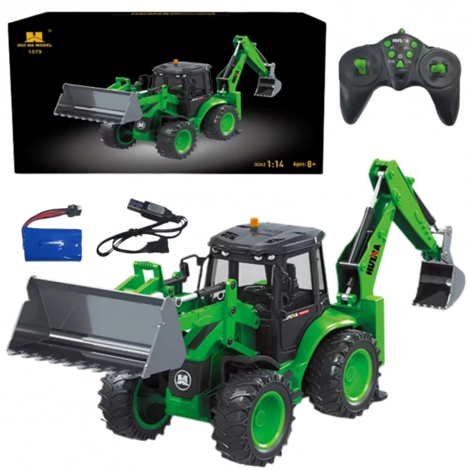 Groene RC graaf-laadmachine Huina 1:14