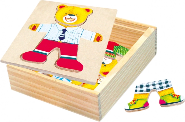 Bino puzzel met kleedkamer en beertje