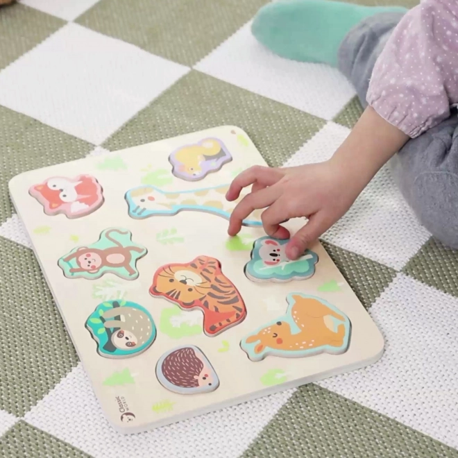 Houten puzzel met dieren