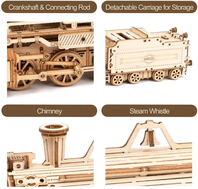 Locomotief - Stoom Express - 3D houten puzzel