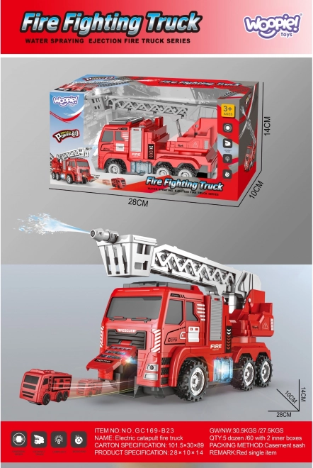 Interactieve Brandweerauto met Beweegbare Ladder