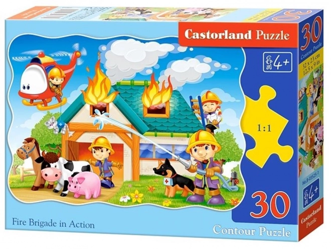 Puzzel Brandweerkazerne in actie 30 stukken