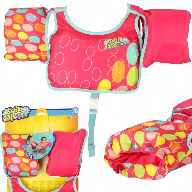 Roze kinder zwemvest met mouwen Bestway 3-6 jaar, 19-30 kg