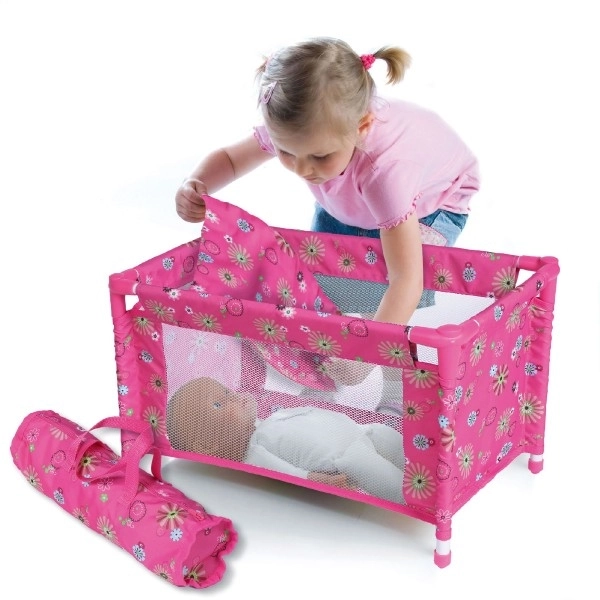 Reiswieg voor poppen met tas