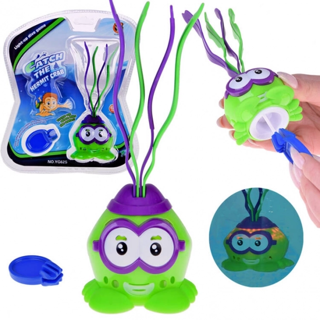 Leuke lichtgevende krab voor duikles